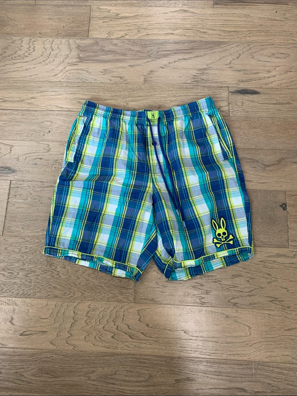 Psycho Bunny Men's Plaid Swim / Lounge Shorts Size Medium